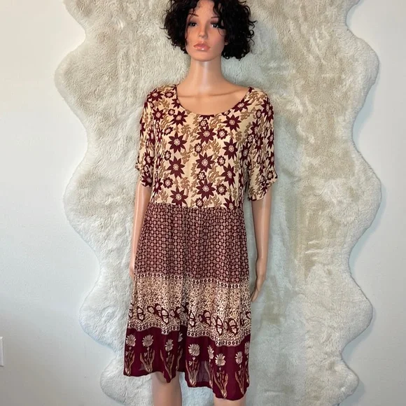 Classic | Dresses | Classic Size Large Burgundy And Tan Print Slightly Used | Poshmark Classic | Dresses | Classic Size Large Burgundy And Tan Print Slightly Used | Poshmark
